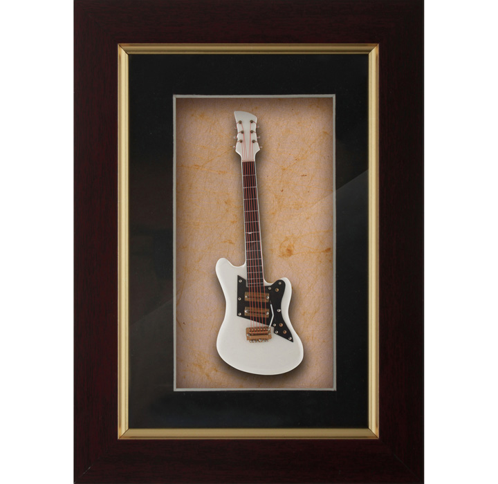 Miniature White Guitar Decorative frames-DFEG